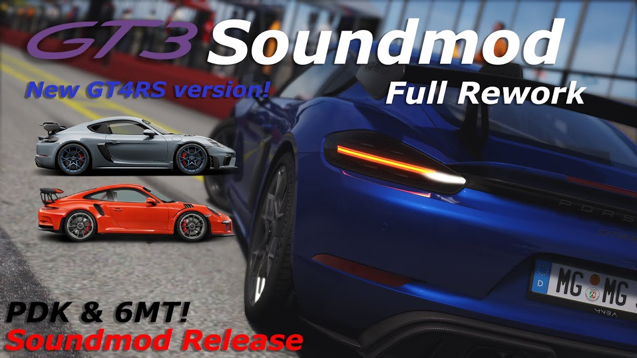 Porsche GT3RS/GT4RS Soundmod Release | Loud, Screaming Intake and Exhaust! | Assetto Corsa