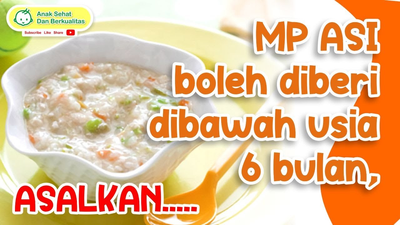 MP ASI Boleh Diberi Dibawah Usia 6 Bulan, ASALKAN.....