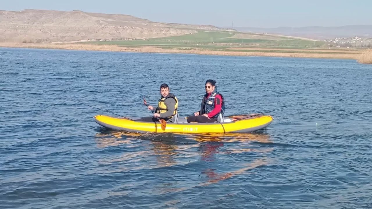 Şişme kano ile Turna avı - Fishing From An Inflatable Kayak!  ( itiwit x100 )