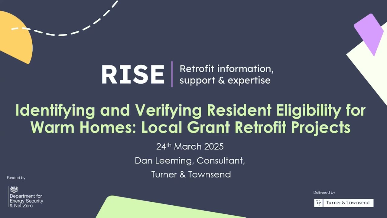 Identifying and verifying resident eligibility for Warm Homes: Local Grant | RISE Masterclass