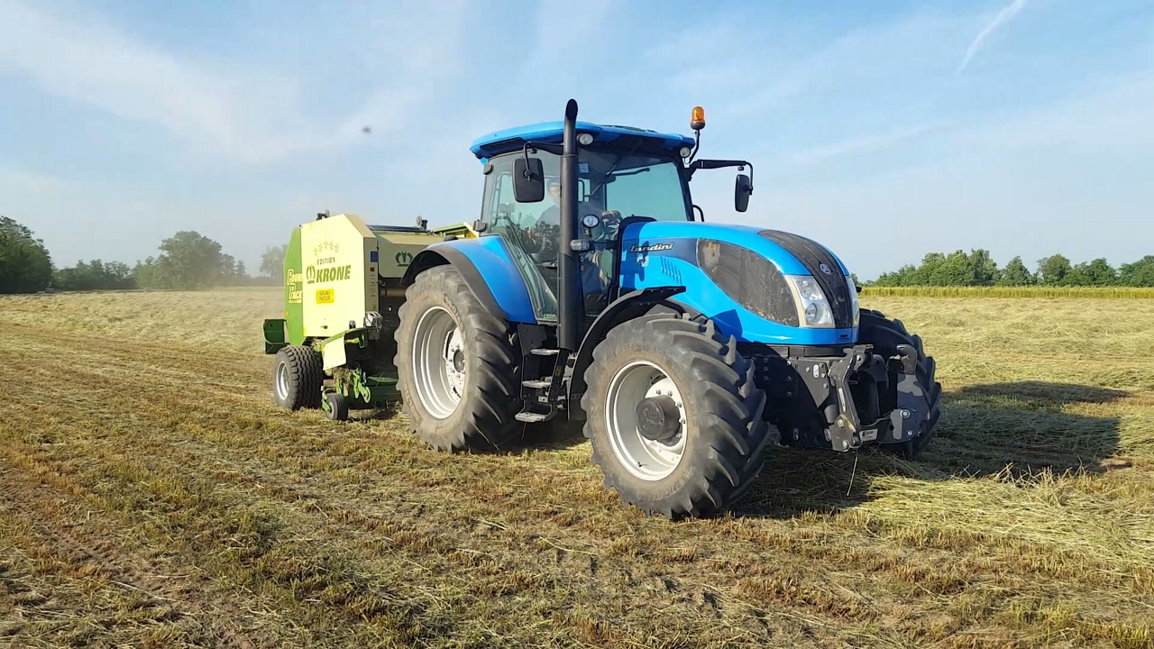 [Pressatura Fieno 2017] - Landini Landpower 165 & Krone Round Pack - Agrisengo