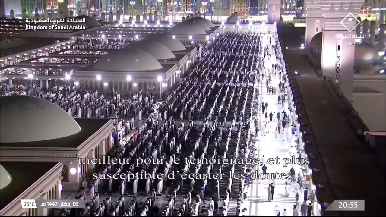 4th Ramadan 1447 Madeenah Taraweeh Sheikh Quraafi