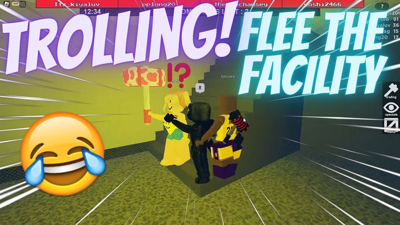 ROBLOX Flee the Facility FUNNY TROLLING!