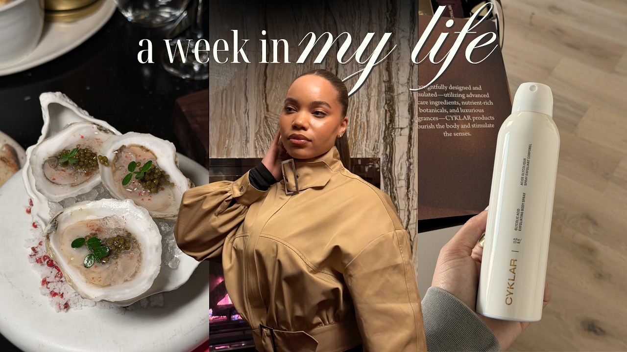 caviar dinner, hair appointment, filming a sponsorship, and getting sick :( | a week in my life