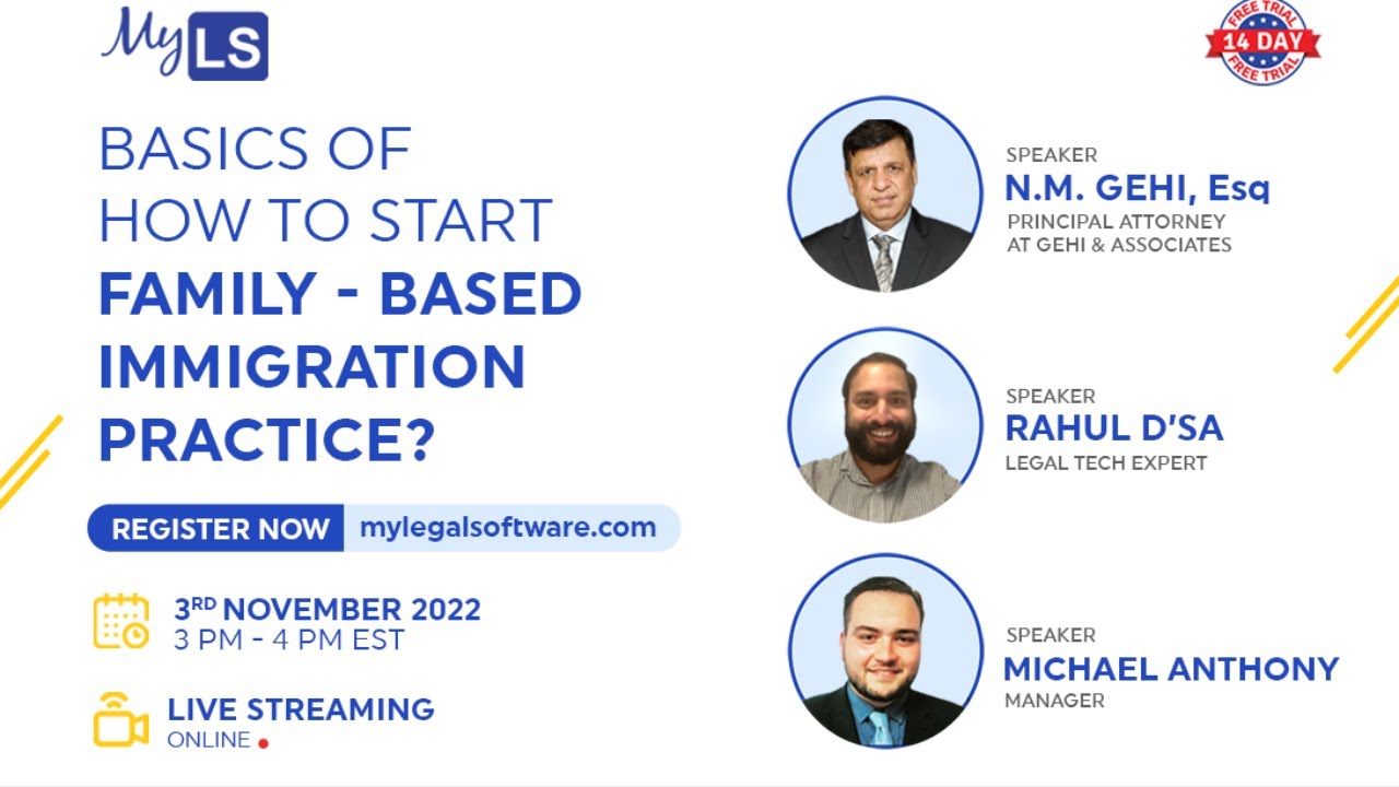 FREE Webinar presented by My Legal Software: ABCs of Family Based Immigration
