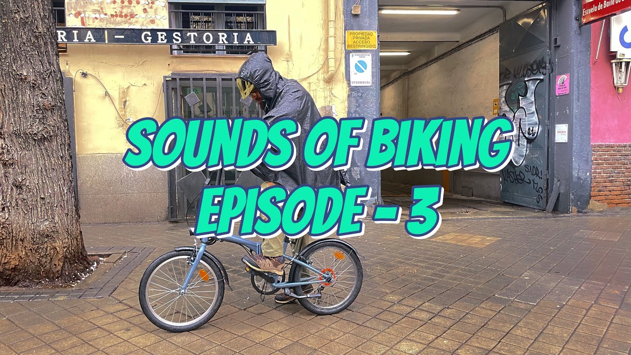 ASMR Rainy Bike Ride in Madrid | Peaceful Cycling Through the City