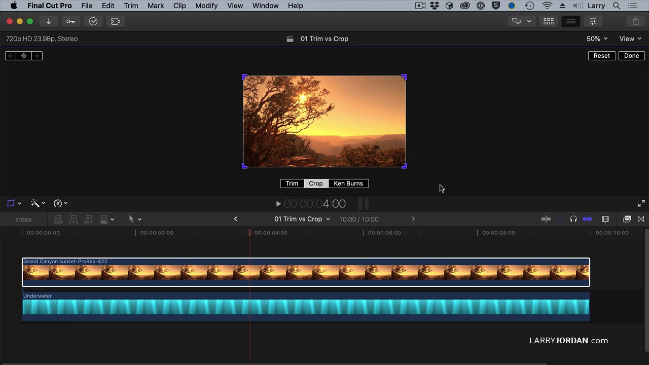 The Difference Between Trim and Crop Using Apple Final Cut Pro
