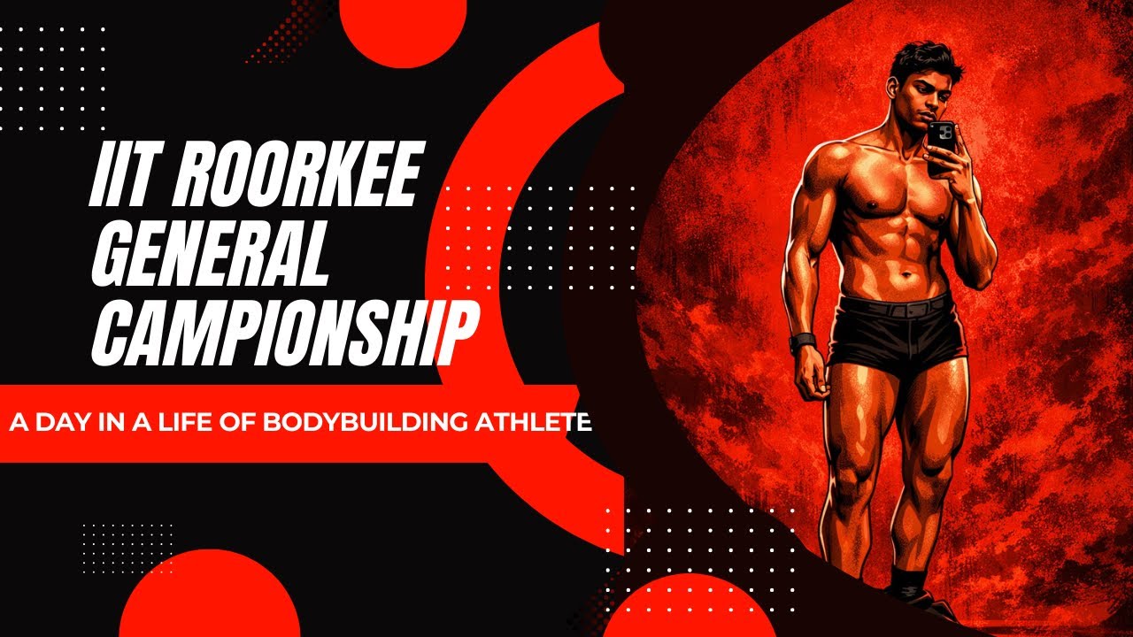 IIT Roorkee Bodybuilding General Championship 2025 Vlog, A day in life of Bodybuilding Athlete 