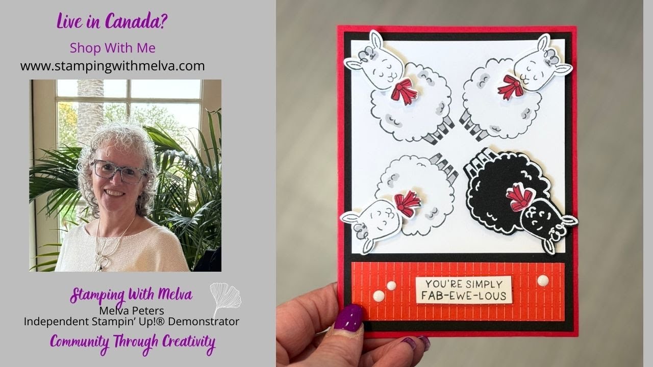 Live with Stamping With Melva - Stampin' Up!® Wooly Friends Wreath with Stampin' Positioner