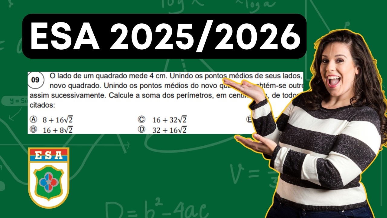 ESA 2025/2026 | O lado de um quadrado mede 4 cm. Unindo os pontos