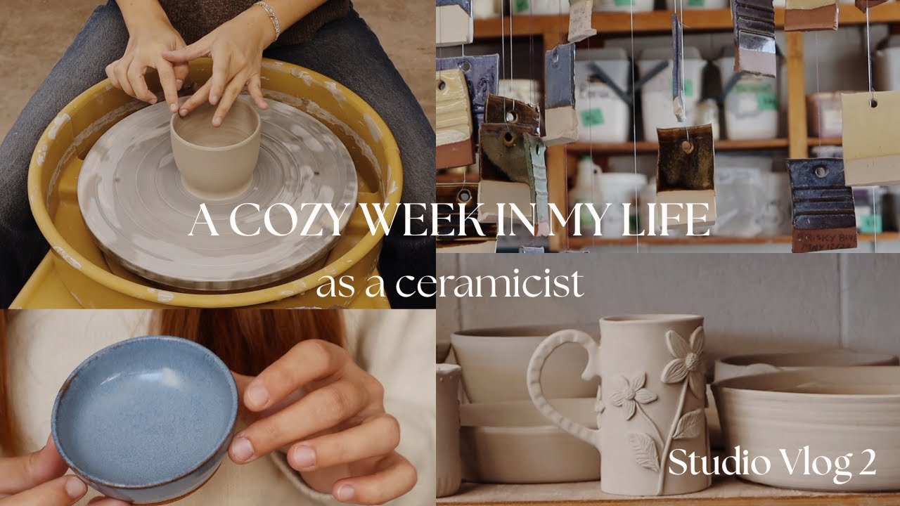 A cozy week as a ceramicist, packing orders, making pottery (studio vlog 2)