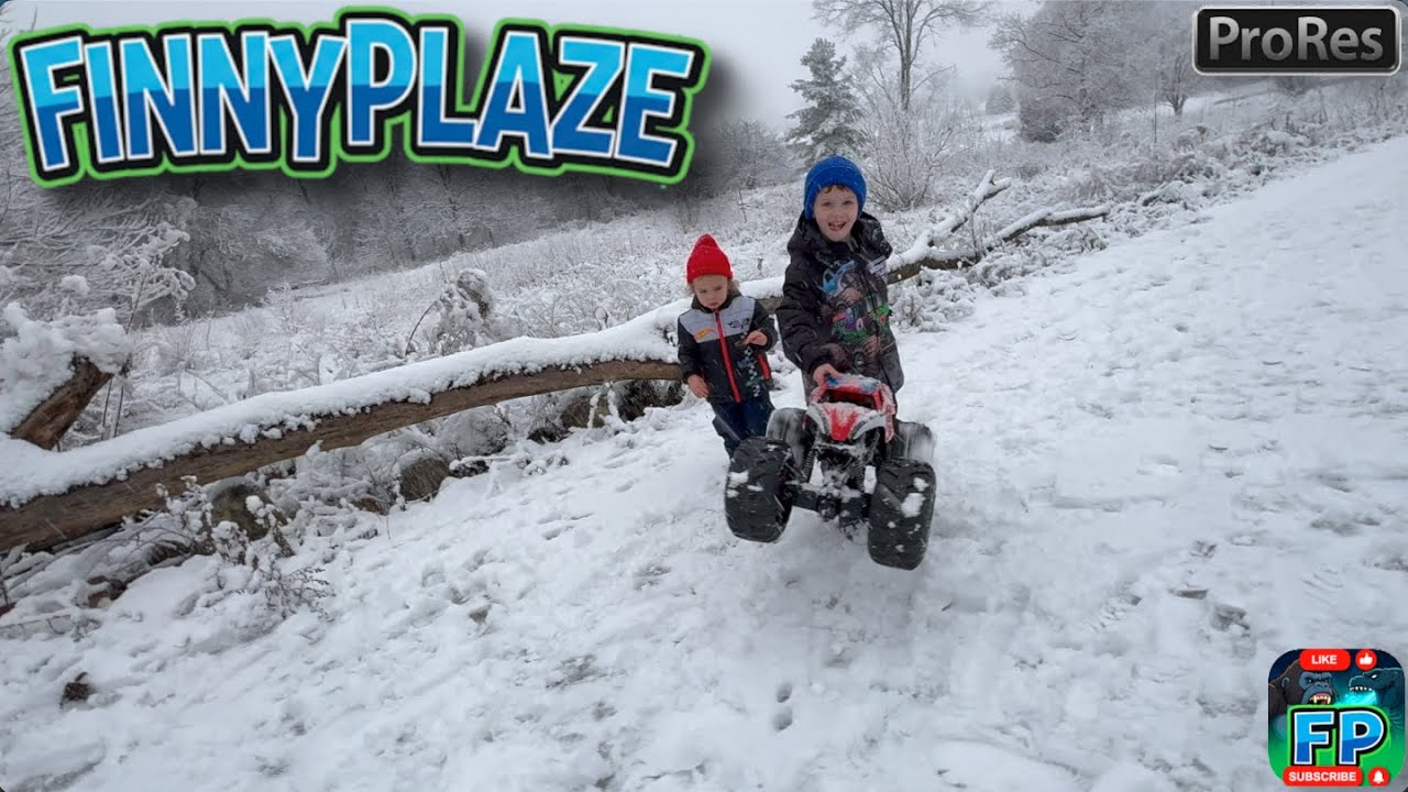 (ProRes)R/C Spiderman MonsterJam truck in the snow ❄️🛞☃️🕷️🎮🧒👨