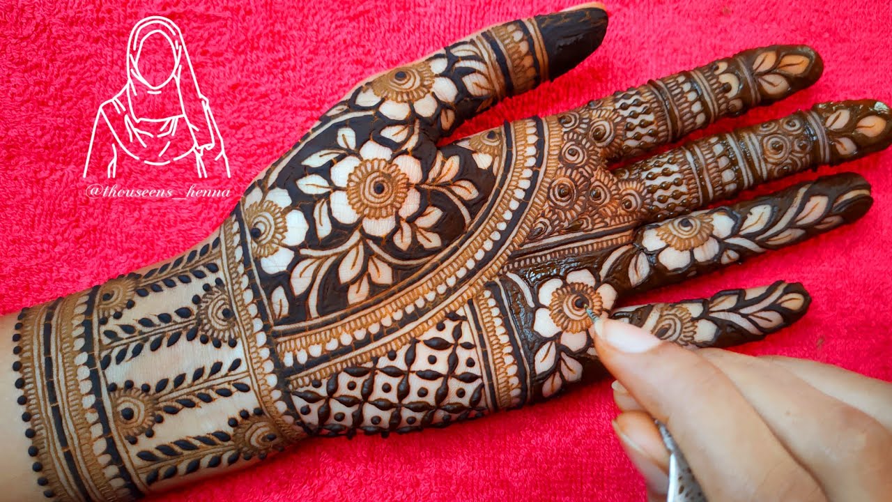 Beautiful, Latest Semi Bridal Mehndi Design For Palm || New, Latest Bharwa Henna Design For Hand