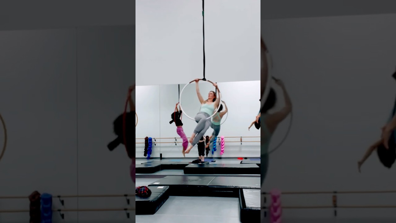 Lyra beauty roll and upside down hang 