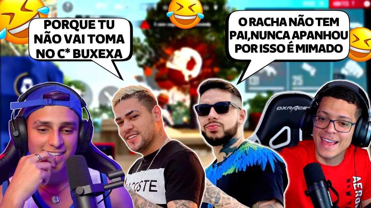 O SQUAD DA RESENHA NO CAMP!!NOBRU, CEROL, BUXEXA E RACHA - FREE FIRE CLIPS