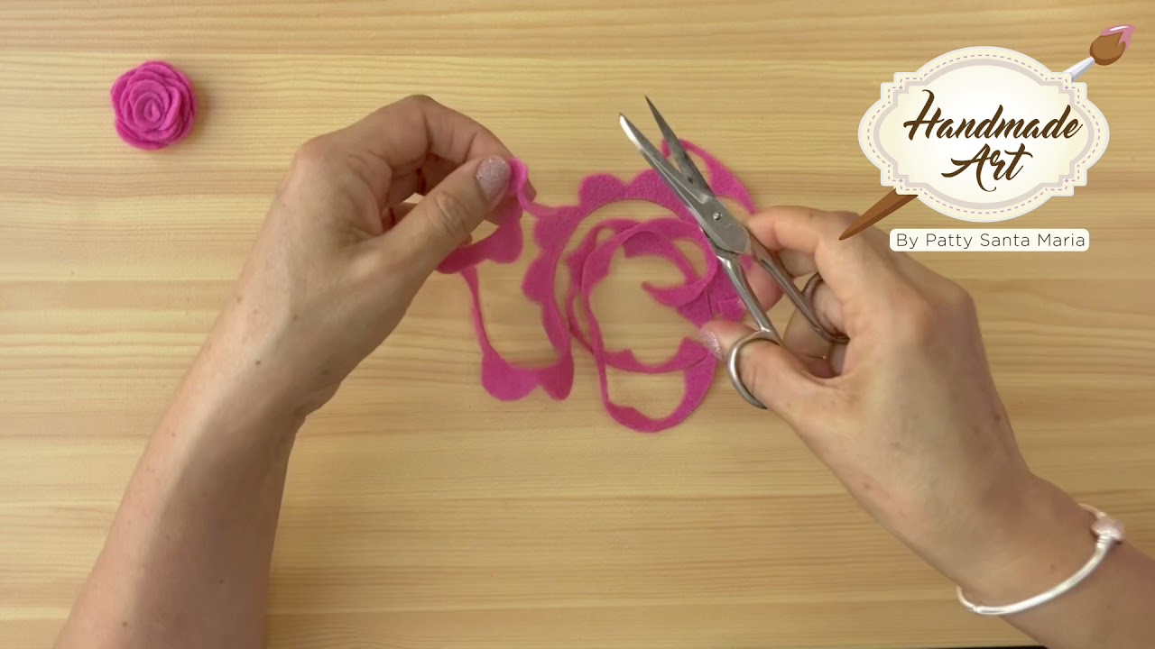 Curso básico rosas en fieltro (paso a paso + ideas de uso!) sin máquina ni cortadores