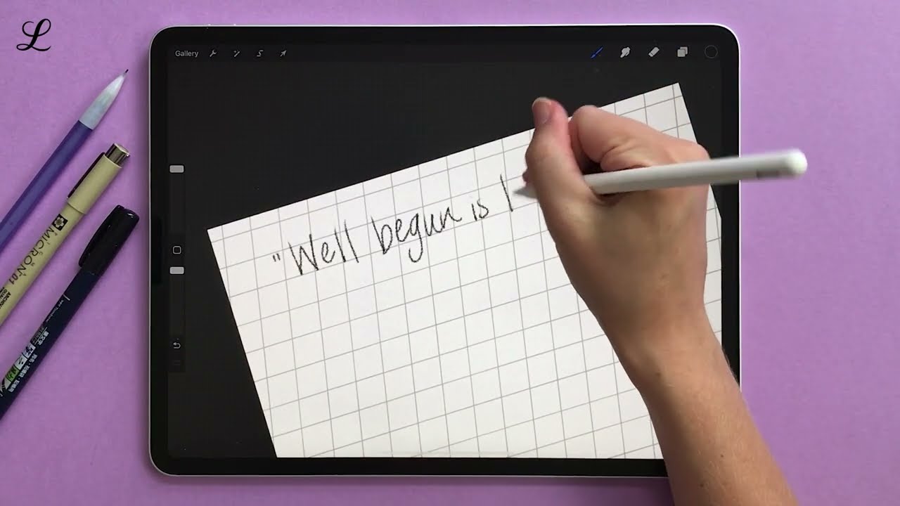 Procreate Lettering для начинающих — как настроить холст для надписи
