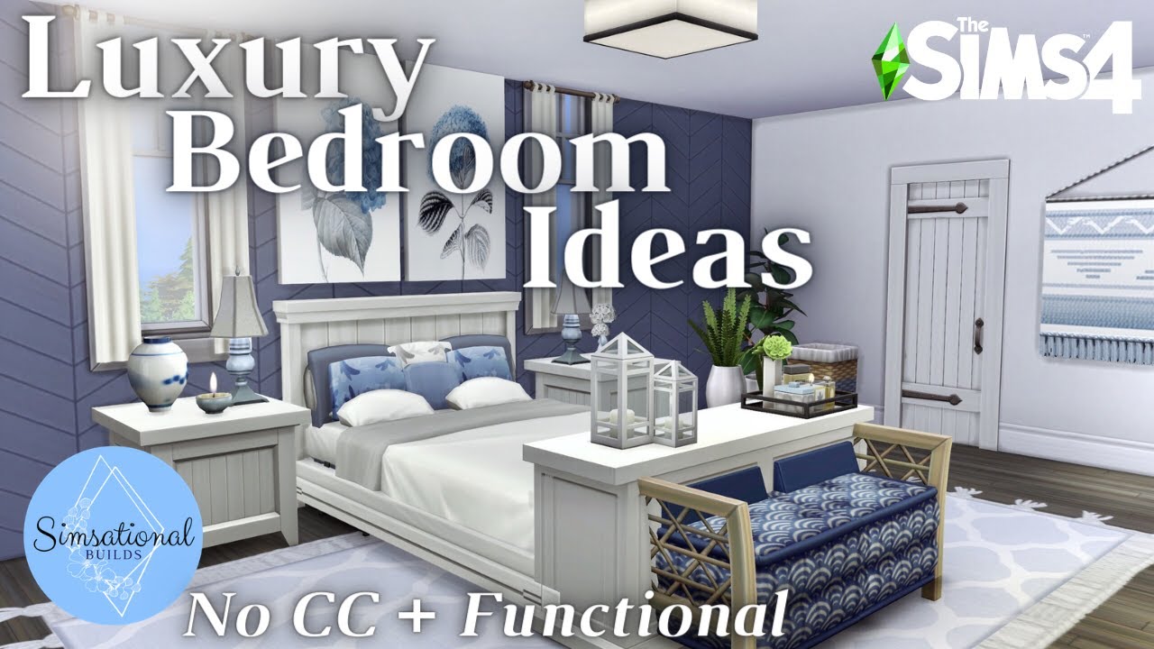 6 Luxury Bedroom Ideas | No CC Furniture | Stop Motion Tutorial | The Sims 4 | Simsational Builds