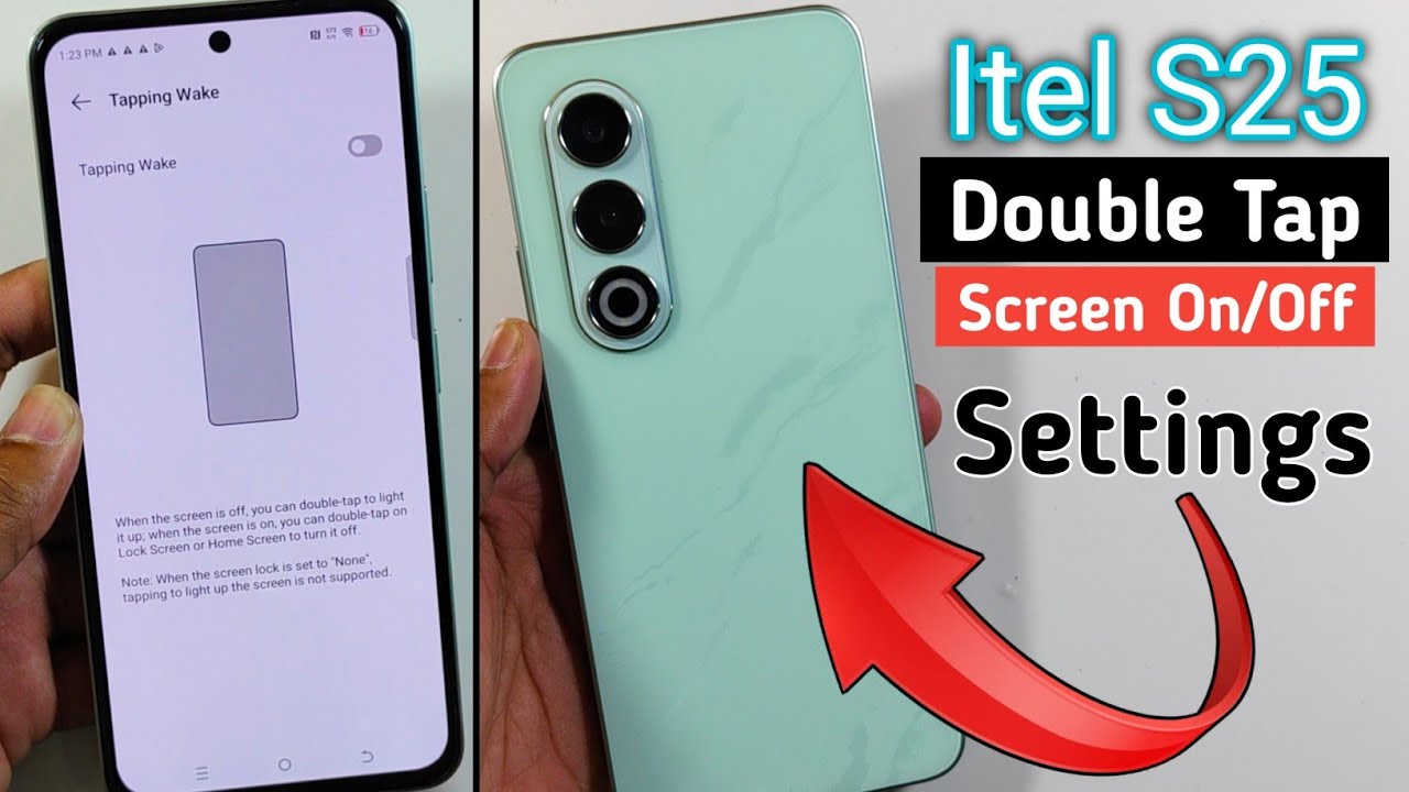 Itel S25 Double Tap Screen On Off Setting !  how to turn on double tap on off screen setting itel