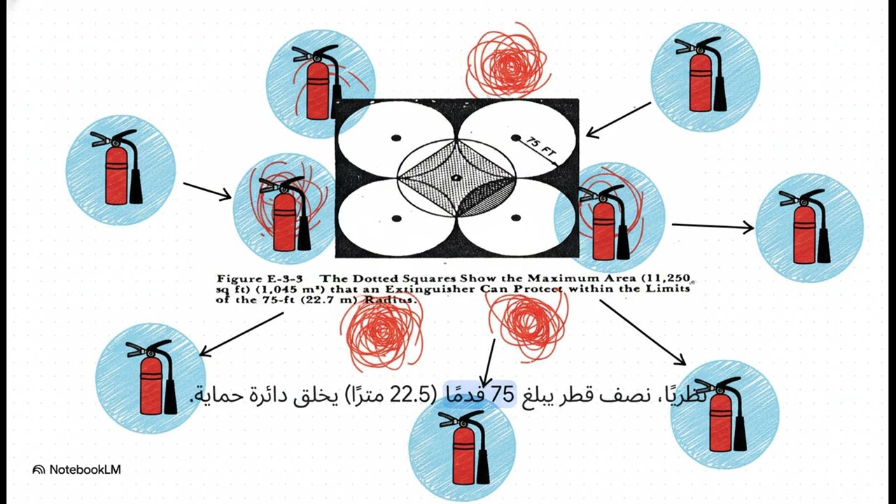 شرح معايير توزيع أجهزة الإطفاء