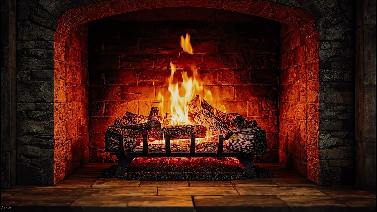A Warm Fireplace Glow for Quiet Evenings | Cozy Indoor Ambience