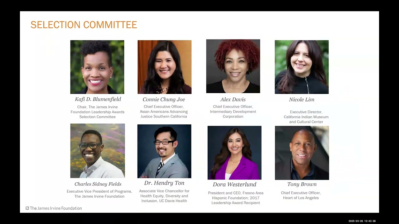 Nominee Webinar for 2026 Leadership Awards