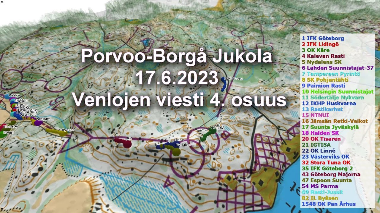Porvoo Borgå Jukola 2023, Venlojen viesti 4. osuus #suunnistus #orienteering