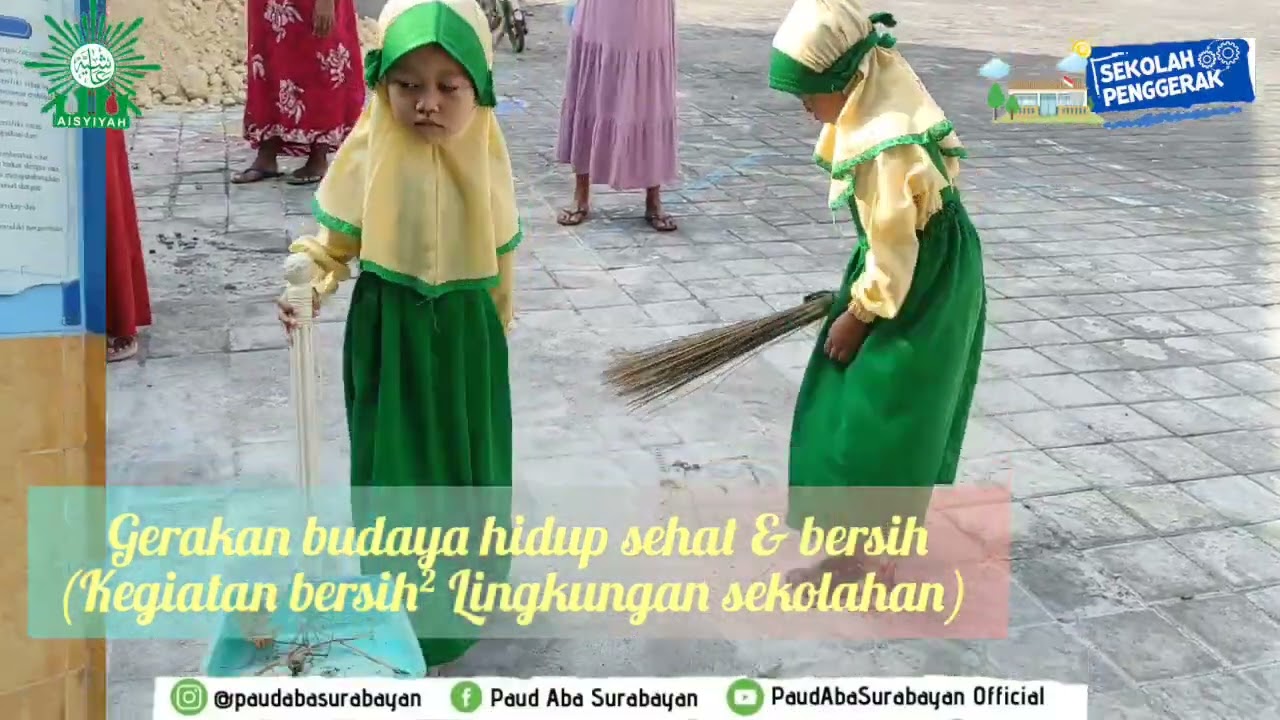 Gerakan budaya hidup sehat dan bersih PAUD ABA Surabayan