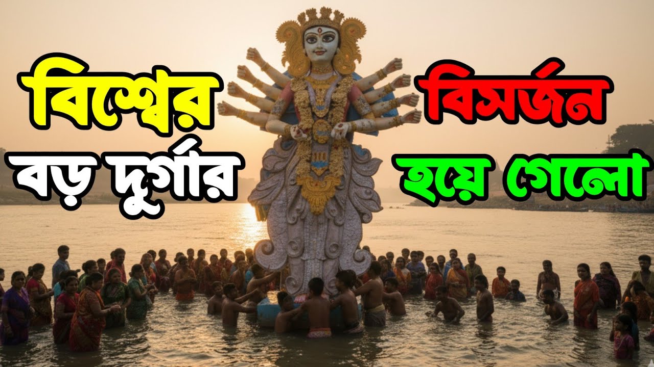 বিশ্বের বড় দুর্গার বিসর্জনে আনন্দে মেতে উঠল গ্রামবাসী 😍 | kamalpur durga puja 2025