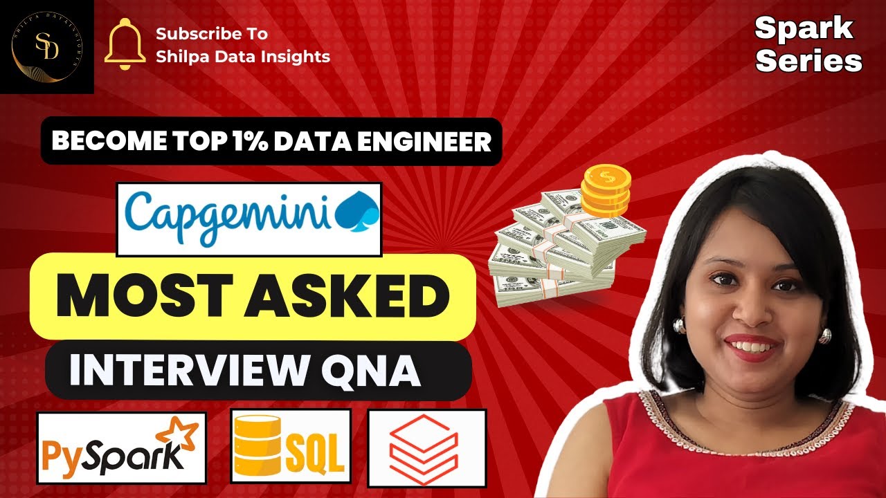 Capgemini Data Engineering Interview Questions|Pyspark|Joins, Window Functions, Collectlist, GroupBy