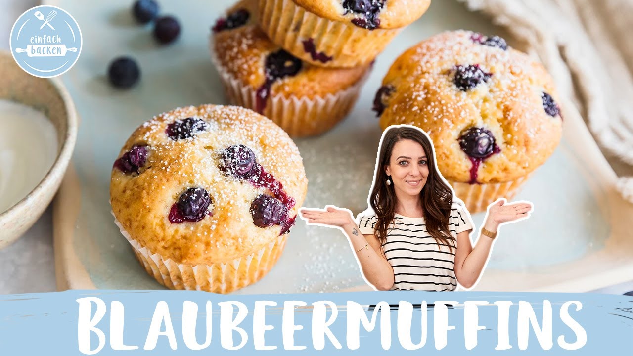 Blaubeermuffins mit Joghurt 🫐🧁 |  das beste Muffinrezept mit Heidelbeeren | Einfach Backen