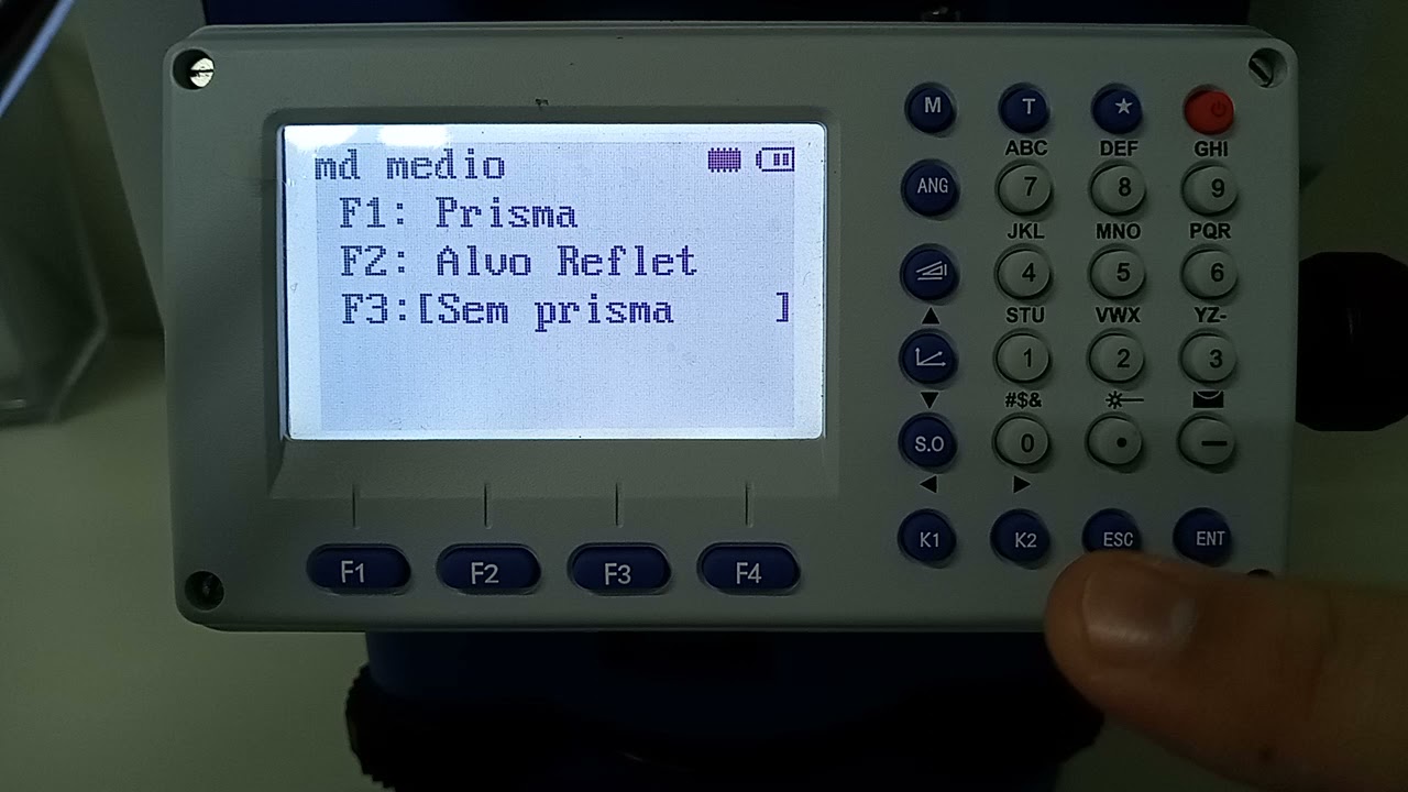 ESTAÇÃO TOTAL KOLIDA CTS 632 -  APRESENTAÇÃO DO DISPLAY E DOS ATALHOS