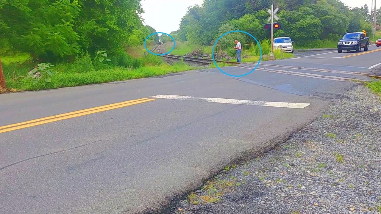 Man Stands in the Middle of the Tracks While a Train Approaches + 2 Months of Bath, PA Railfanning