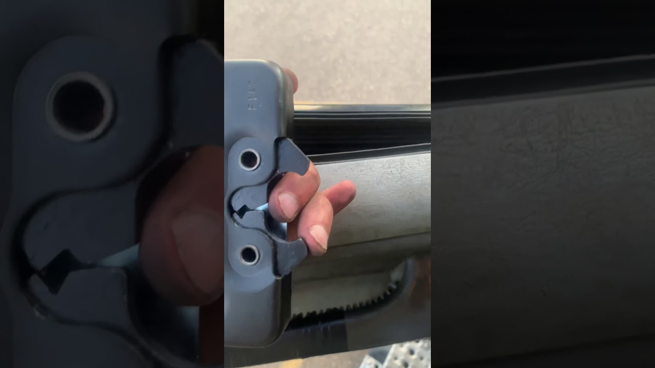 Replacing a door latch on freightliner century
