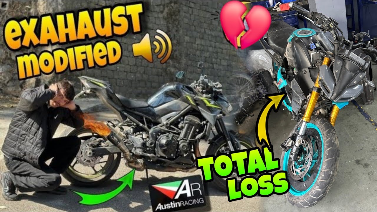 Z900 EXHAUST INSTALLATION 🔊SHIMLA AATE HI CRASH HO GYA 💔