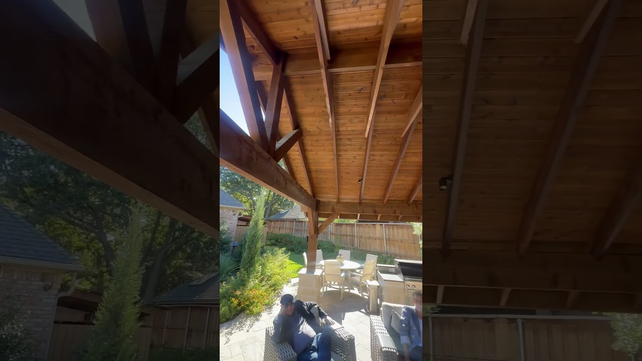 Gable Patio Cover complete✅ #patio #patiocover #patioideas #construction #roof
