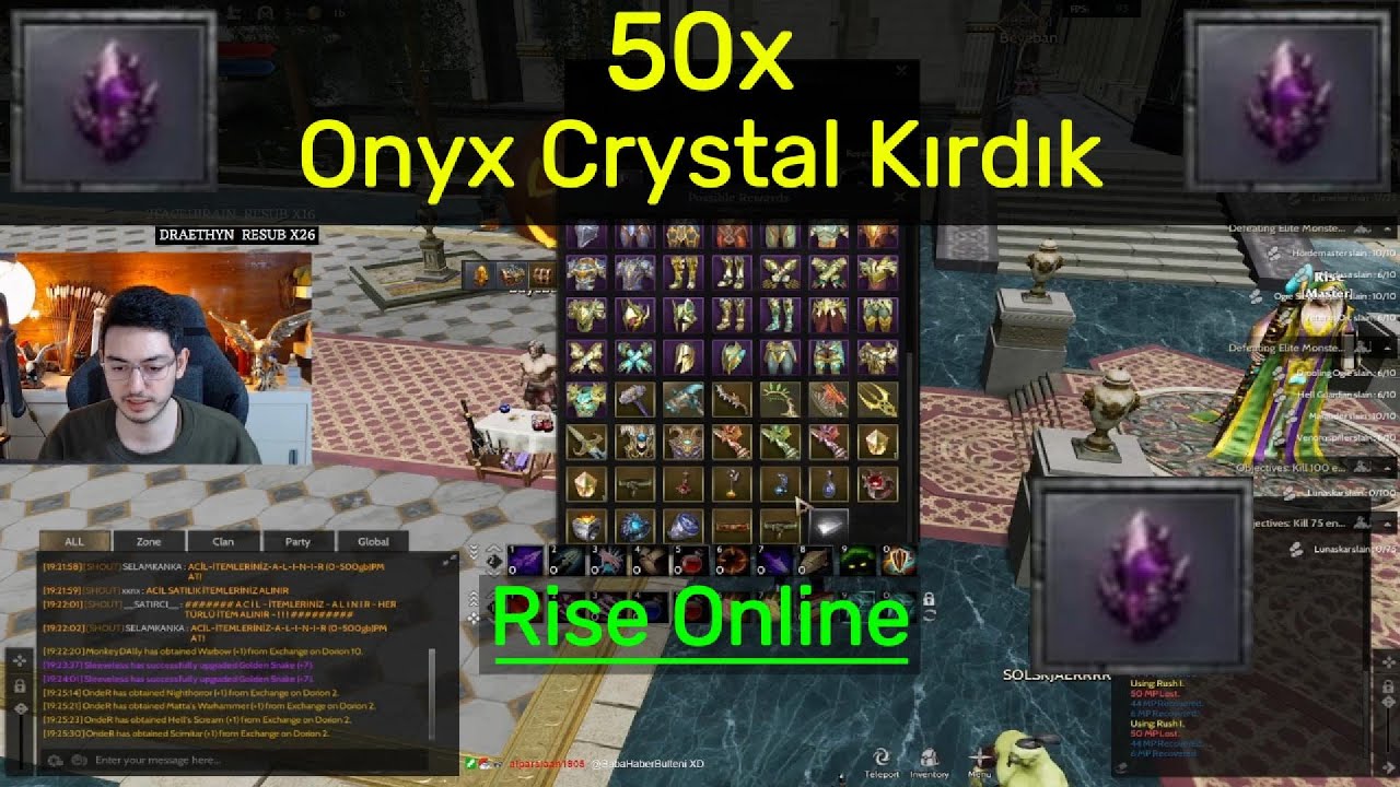 Rise Online Galia 50x Onyx Crystal Kırdık.