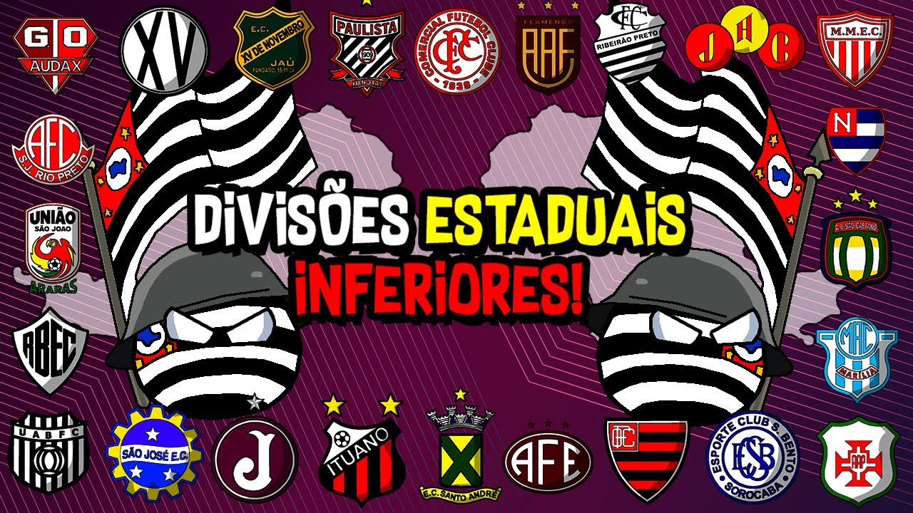 CLUBES PAULISTAS CONHECIDOS que estão em divisões estaduais inferiores
