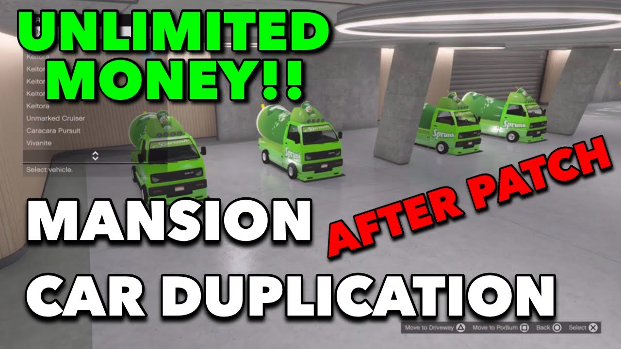 GTA MANSION MONEY GLITCH! AFTER PATCH CAR DUPLICATION!