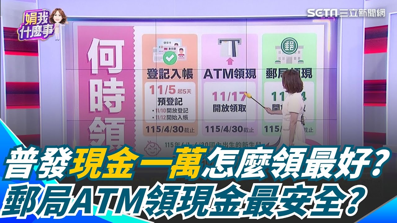 【懶人包】全民普發一萬！怎麼領最好？民眾被騙到怕 網路陷阱多...他曝：郵局ATM領現金最安全｜三立新聞網 SETN.com
