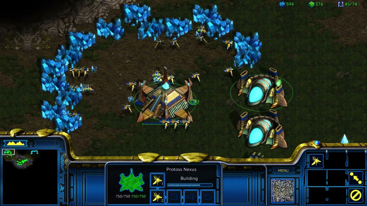 Starcraft Brood War 1 Protoss vs 7 random Computers