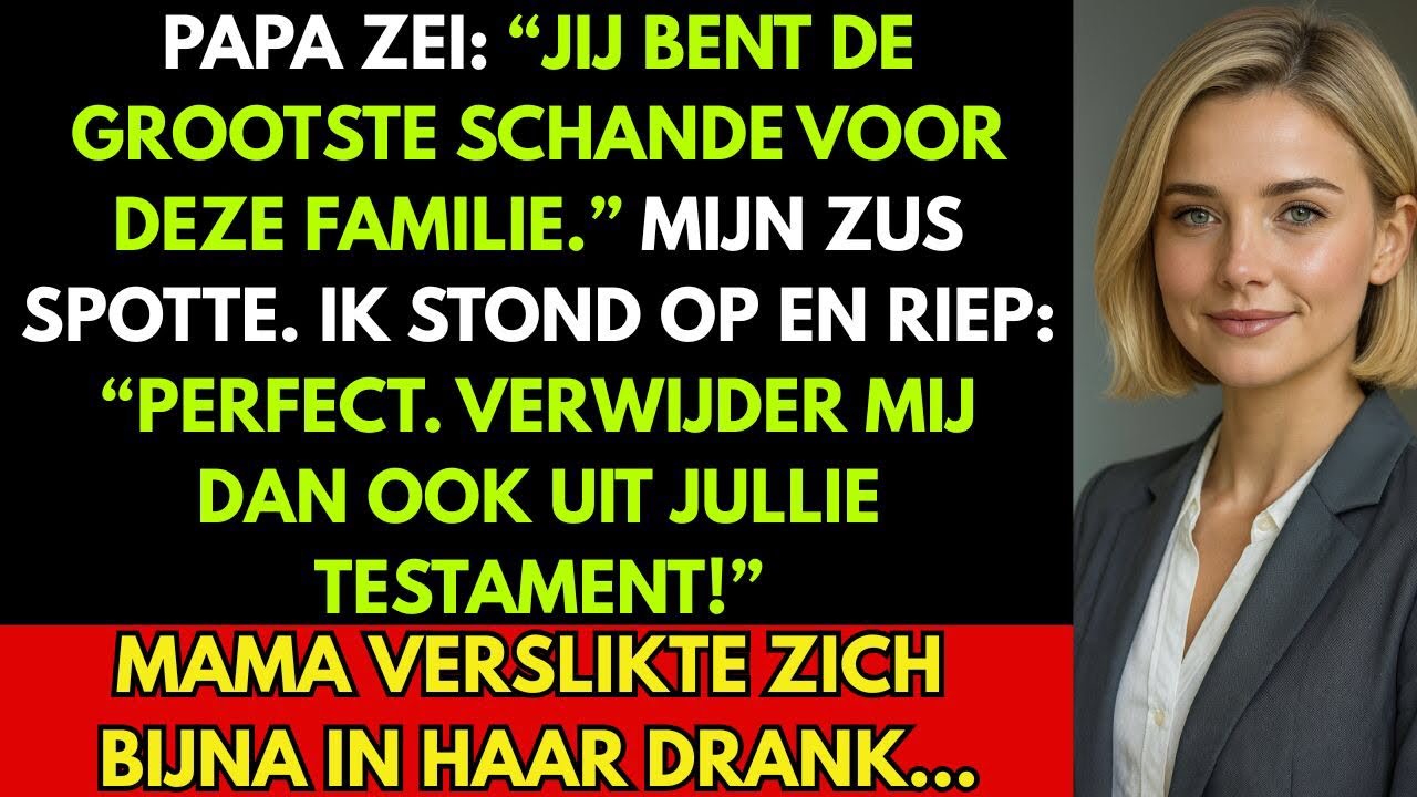 Tijdens het familiediner noemden ze me ‘de grootste schande’ — mijn reactie sloeg in als een bom!