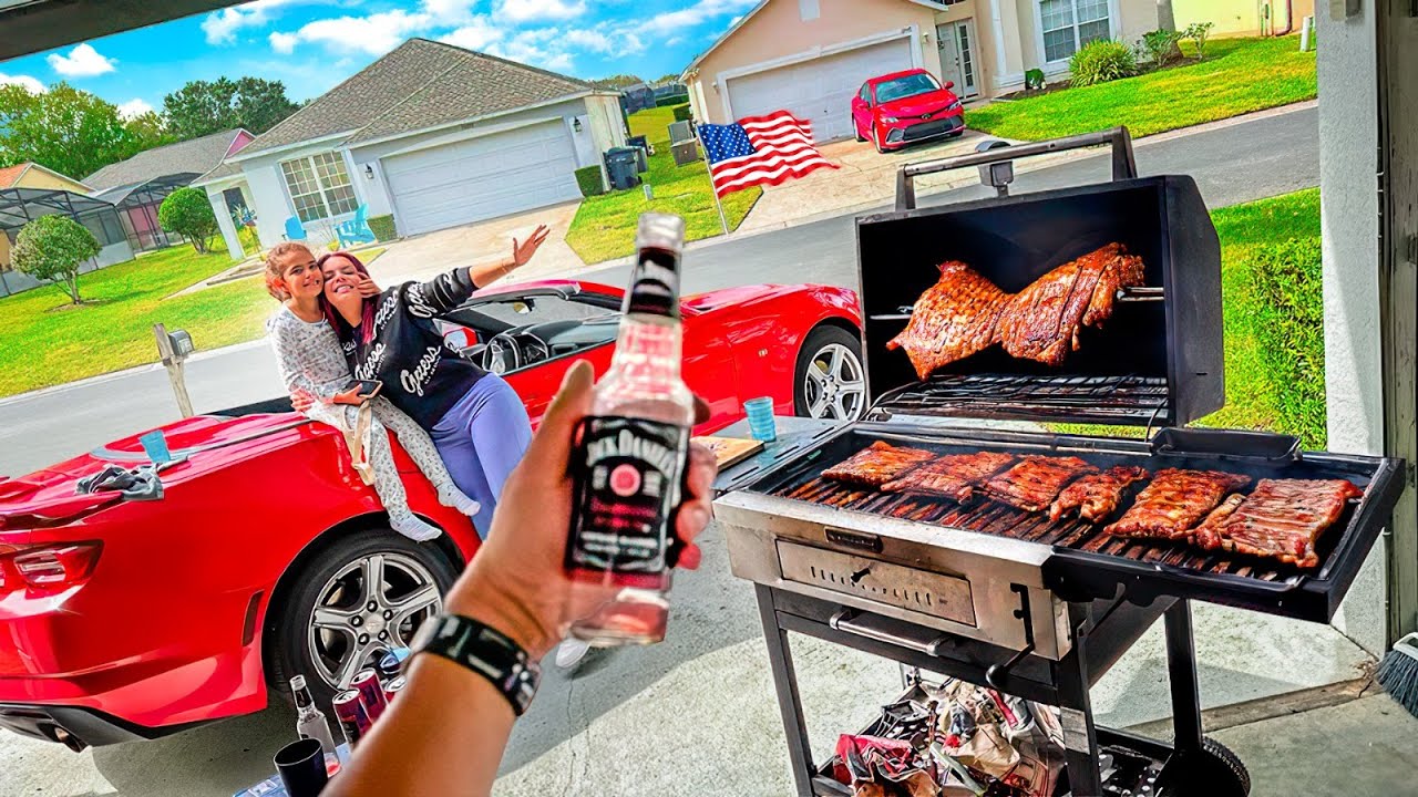 FIZ INVEJA PARA MEUS VIZINHOS AMERICANOS COM MEU CHURRASCO BRASILEIRO 🇧🇷🇺🇸