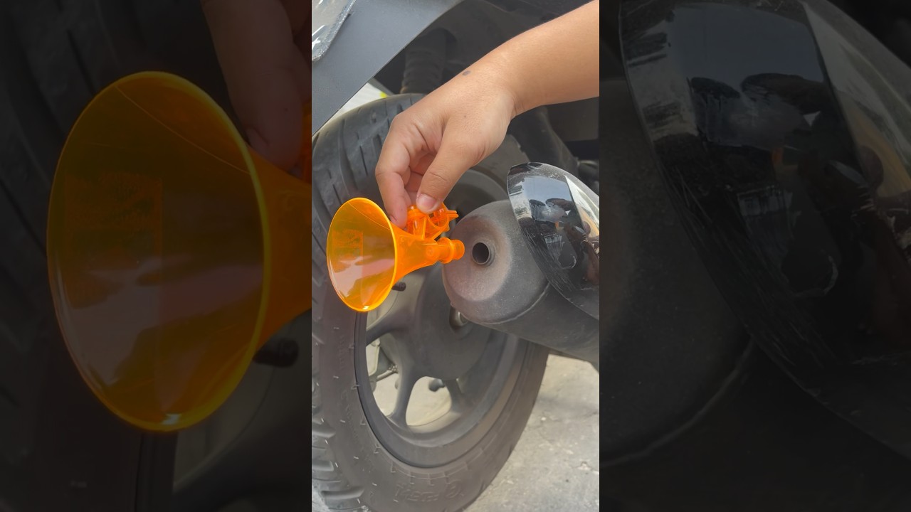 EXPERIMENT TEROMPET TELOLET DIDALAM KENALPOT MOTOR SUARANYA MANTAB!!! 