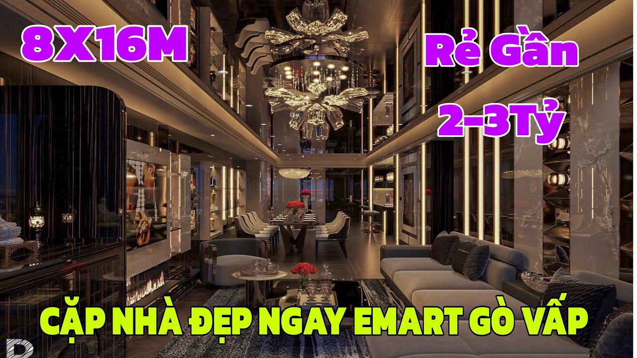 Bán nhà ngay Emart Gò Vấp | Cặp nhà  8M x 16m 3 lầu 5PN ĐẸP NHƯ TRANH VẼ - Mua đi Emart cực gần 