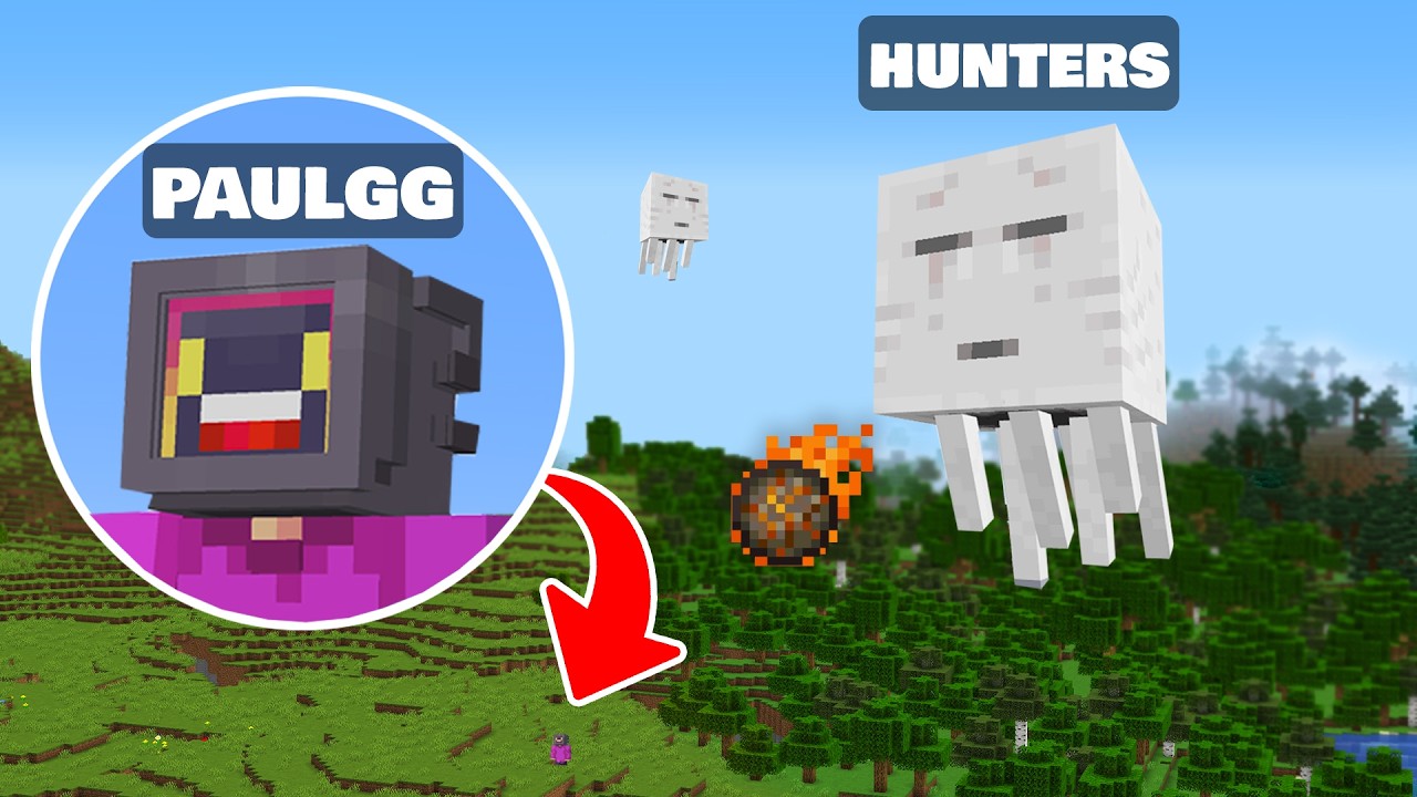 Minecraft Manhunt, But I Can Secretly Turn Into Mobs!