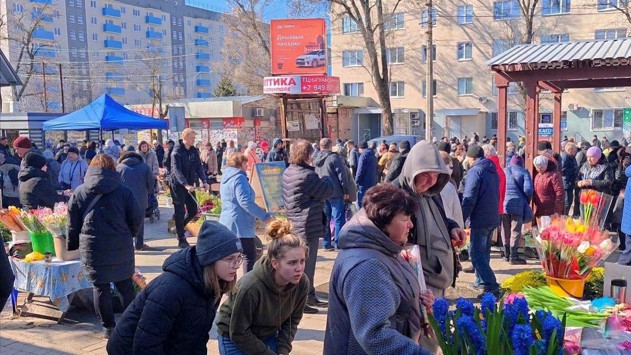 МАРИУПОЛЬ На 8 МАРТА Не протолкнуться!🌸Все вышли Купить подарки🏢Жизнь города СЕГОДНЯ