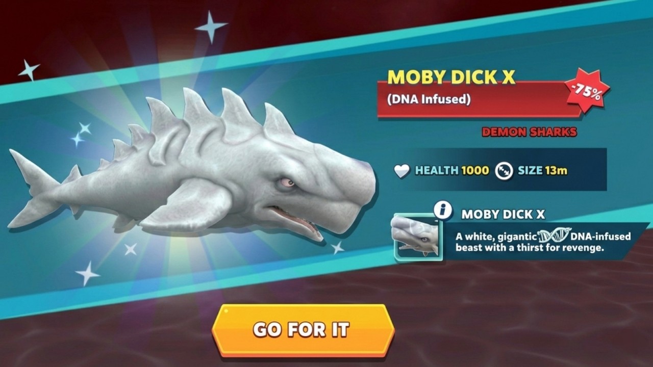 MOBY DICK X UNLOCKED AND KILL ALL SHARK - BIG SHARK | Hungry Shark Evolution