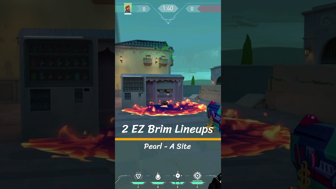 2 Easy Brim Lineups for A Site Plant Pearl #valorant #valorantlineups #brimlineups #pearlmap