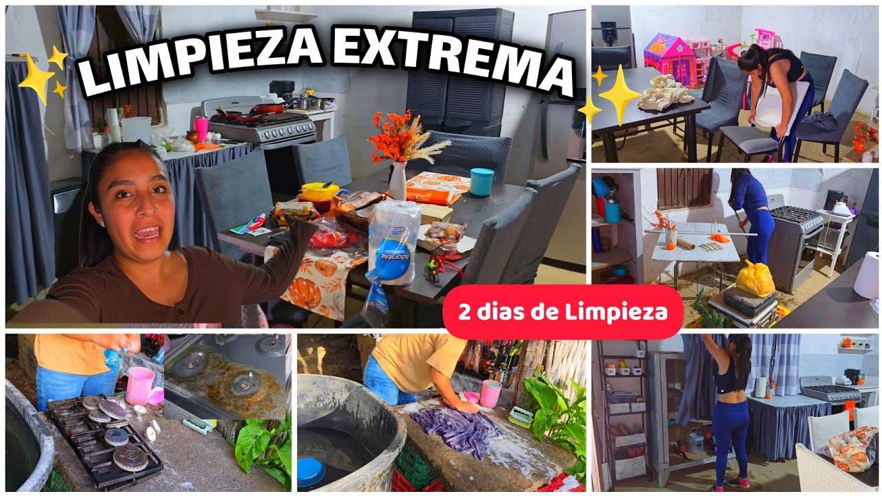 LIMPIEZA SUPER EXTREMA de 2 DIAS 😱 🧼 MOTIVATE A LIMPIAR 🧹 Casa muy Sucia 🤮